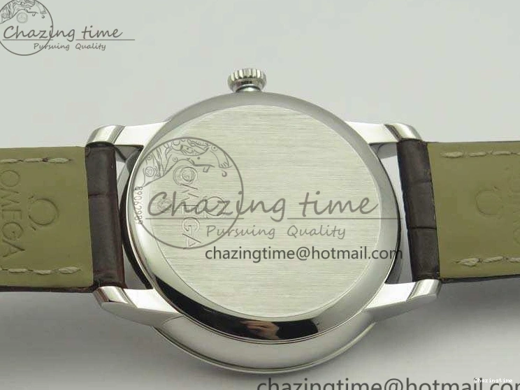 0119 FashionForward De Ville Prestige Real Power Reserve SS TW 1:1 Best Edition White Dial SS Markers On Leather Strap A 8095